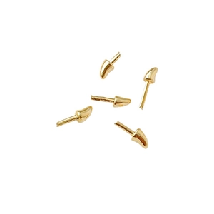 Set di 5 perni per orecchini a forma di corno di demone placcati oro 18K per gioielli fai-da-te