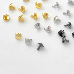 Tappi per perle placcati oro 18 carati e rivetti in oro argento e canna di fucile