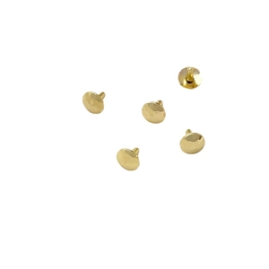 Cinque borchie in metallo placcato oro 18k per creazione di gioielli con perle barocche