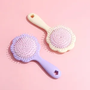 Brosse à Cheveux Pneumatique en Forme de Fleur Peigne de Massage du Cuir Chevelu Démêlant pour Cheveux Mouillés et Secs Mignon