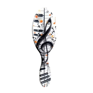 Piano notes pattern hair cushion massage brush for detangling and scalp health