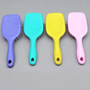 Mini colorful hairbrushes set with soft air cushion massage bristles for kids hair care