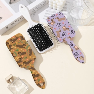 Lot de 3 brosses à cheveux à coussin d'air avec motifs de teckel mignon