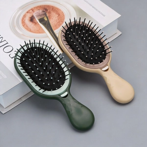 Portable Cushion Massage Hair Brush With Integrated Mirror Mini Detangling Comb For Travel Women Hair Styling Tool
