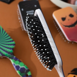 Brosses à cheveux avec motif de citrouille Halloween et picots de massage du cuir chevelu