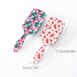 Lot de brosses à cheveux à coussin d'air motif pastèque pour massage du cuir chevelu