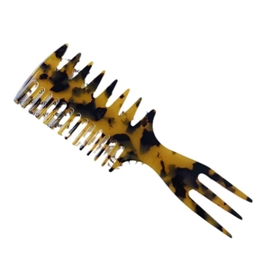 Pettine a denti larghi in acetato tartarugato per acconciature e districante
