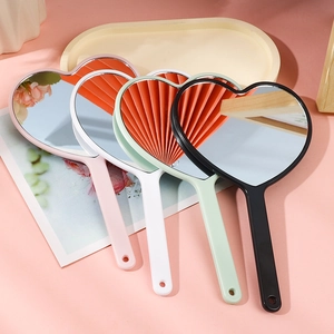 Hartvormige Handspiegel High Definition Draagbare Make-up Spiegel Voor Meisjes Met Handgreep En Ophanggat