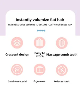 Ergonomische bogenförmige Massage-Haarbürste mit Anti-Statik und Volumen-Funktion