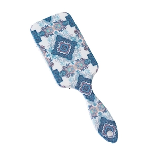 Bohemian air cushion massage comb with vintage mandala pattern and ergonomic handle