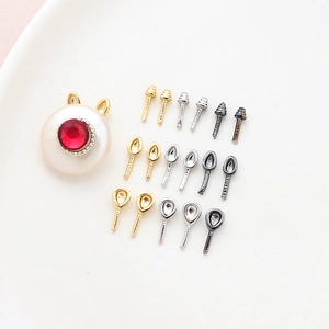 Baroque style gold-plated demon ear pearl bases and metal DIY jewelry findings set