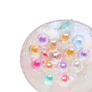 Pendentifs boules en verre aurore colorés avec crochets pour la création de bijoux DIY