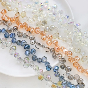Facettierte Glastropfenperlen in verschiedenen Farben für DIY-Schmuck und Armbänder