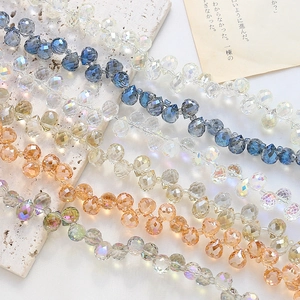 Facettierte Glastropfenperlen in verschiedenen Farben für DIY-Schmuck und Handarbeit