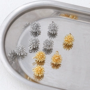 14k gold and silver bayberry ball pendants for DIY jewelry making accessories
