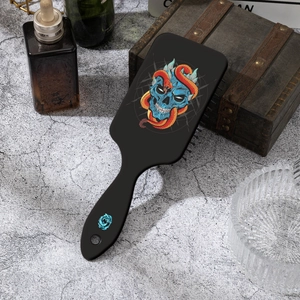 Gothic Skull Snake Print Hair Brush Air Cushion Scalp Massage Paddle Brush Anti Static Detangling Hairbrush Styling Comb For Women