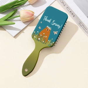 Cute Cartoon Bear Printed Air Cushion Comb For Women Detangling Massage Paddle Hair Brush Professional Hair Styling Tool