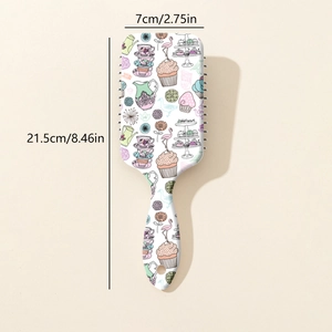 Cartoon fruit air cushion hairbrush with dessert patterns and size dimensions