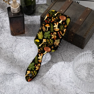 Vintage Mushroom Printed Air Cushion Hair Brush ABS Massage Paddle Comb For Women Forest Style Detangling Hair Styling Tool