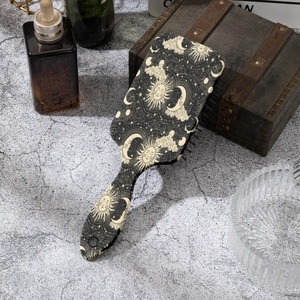 Brosse à Cheveux à Coussin d'Air avec Motif de Constellation Vintage Massage du Cuir Chevelu Peigne Démêlant Paddle