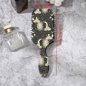 Brosse à cheveux pneumatique avec motif constellation pour massage, taille 21,5x7cm
