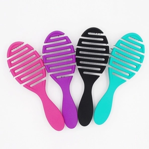 Lot de brosses démêlantes flexibles creuses en rose violet noir et vert tiffany