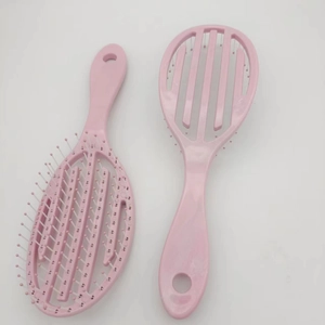 Détails de brosses ventilées roses avec picots résistants pour massage du cuir chevelu