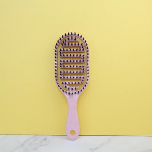 Detangling Hair Brush Hollow Out Scalp Massage Comb Wheat Straw Material For Wet Dry Curly Hair Women Men Styling Tool