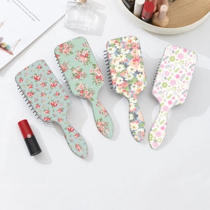 Set di spazzole per capelli con stampa floreale e cuscinetto per uno styling liscio
