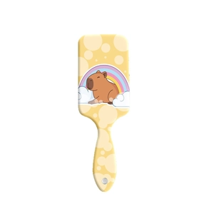 Brosse à cheveux carrée avec imprimé capybara mignon et coussin d'air massant
