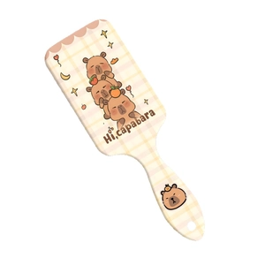 Cute capybara air cushion paddle brush for hair detangling and scalp massage