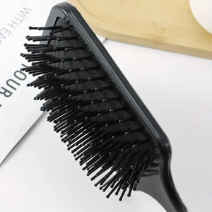 Vintage seahorse print hair brush with massaging ball-tipped bristles for detangling