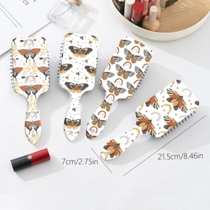 Lot de 4 brosses à cheveux à motif papillon avec design de massage à coussin d'air et tailles