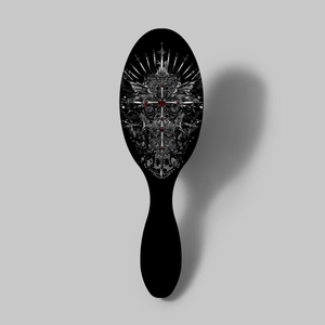 Halloween Gothic Massage Cushion Hair Brush ABS Skull Cross Print Detangling Comb Scalp Massage Tool For Women Men