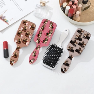 Brosses à cheveux à coussin d'air chiot mignon avec design anti-nœuds en quatre styles