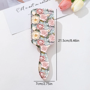Brosse à cheveux à coussin d'air avec motif floral 3D pour massage du cuir chevelu