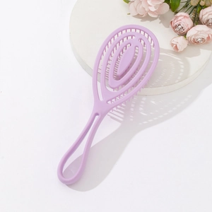 Modern light purple curved vented hairbrush for scalp massage and volumizing hair
