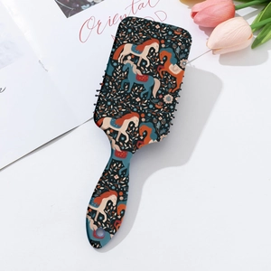 Pastel pony floral pattern paddle hair brush with ergonomic handle for scalp massage