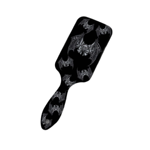 Gothic Halloween bat lace print air cushion hairbrush with professional styling bristles