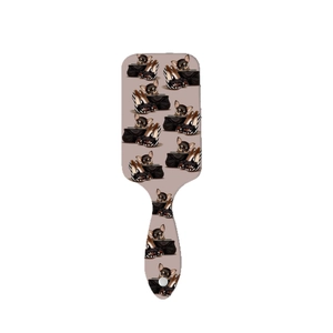 Brosse à cheveux rose avec motifs mignons de chihuahua et talons hauts pour démêler