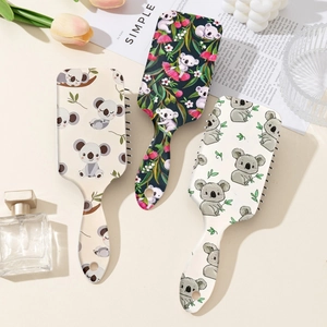 Lot de trois peignes à cheveux mignons avec imprimé koala et brosses à coussin d'air