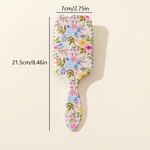 Spazzola per capelli con cuscino d'aria a fiori in ABS antistatico e design rettangolare
