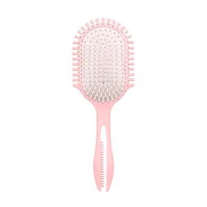 Spazzola massaggiante rosa con cuscino d'aria e manico ergonomico per volume e styling