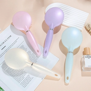 Pastel pearlescent paddle hairbrush set with massage air cushion for daily styling