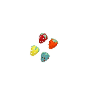 Handmade strawberry glass beads in four colors for DIY jewelry and crafts making