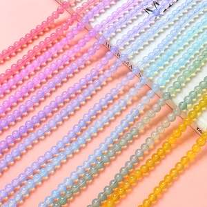 Pastellfarbene Glaskugeln mit Regenbogen-Farbverlauf für DIY-Schmuck und Bastelarbeiten