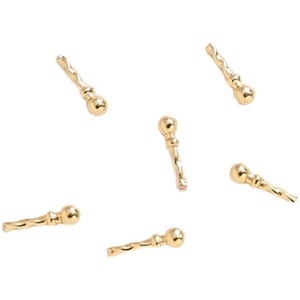 Set of 6 gold-plated spiral antenna pins for DIY baroque jewelry making and crafts