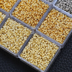 Perles à écraser dorées et argentées pour la création de bijoux DIY et colliers