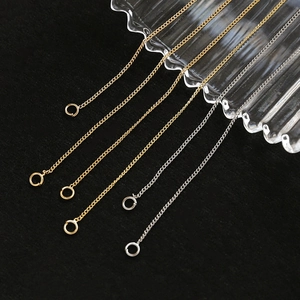 Minimalist DIY jewelry chain with spring ring clasp in gold and silver finish
