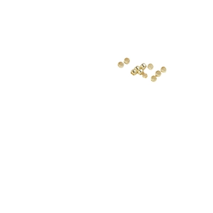 Lot de 10 perles d'espacement en cuivre doré pour la création de bijoux DIY sur blanc